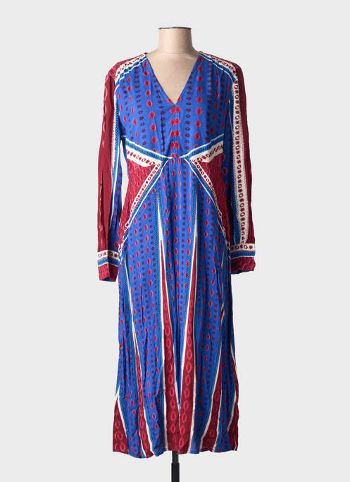 Rochie midi mâneci lungi mâneci lungi albastru AN' GE femme