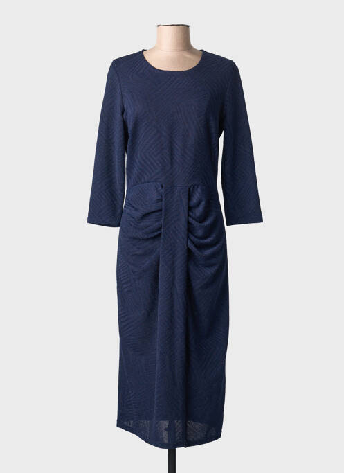 Rochie midi mâneci 3/4 mâneci 3/4 albastru EGERIE femme