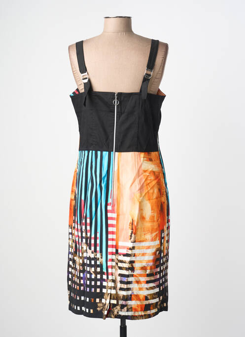 Rochie midi imprimeu fantezie bretele subțiri negru FILIPINE LAHOYA femme