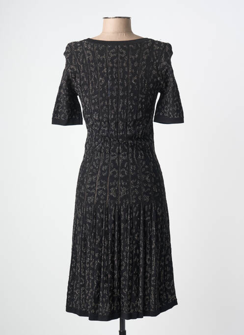 Rochie midi mâneci scurte mâneci scurte negru LEO & UGO femme