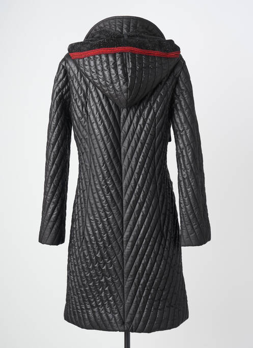 Palton lung finisaj interior căptușeală imprimată cu glugă negru LOLESFILLES femme