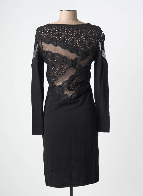 Rochie midi mâneci lungi mâneci lungi negru LEO GUY femme