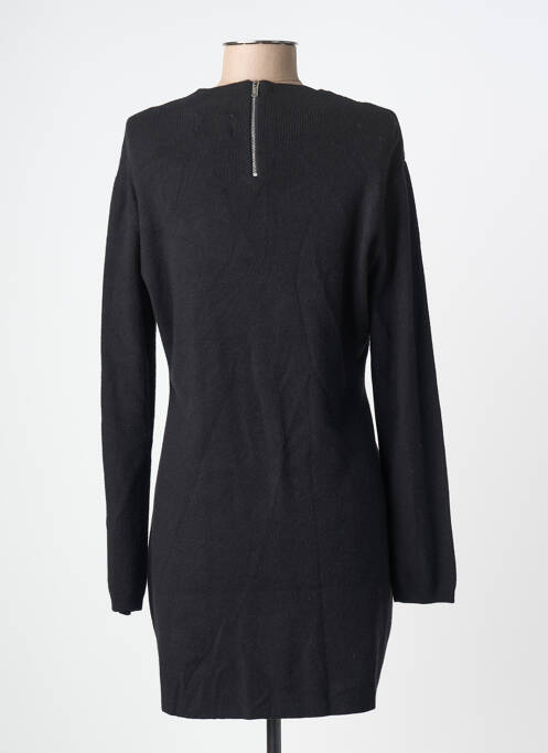 Rochie pulover croială cambrată mâneci lungi negru LEO & UGO femme