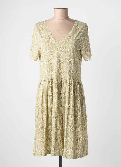 Rochie midi imprimeu fantezie mâneci scurte verde HARRIS WILSON femme