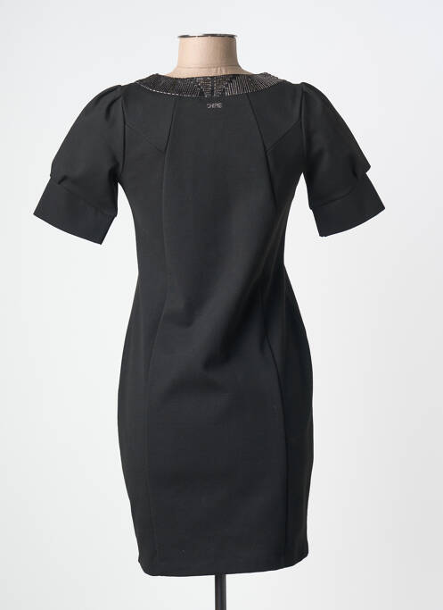 Rochie scurtă închidere cu fermoar la spate mâneci scurte negru CHIPIE femme