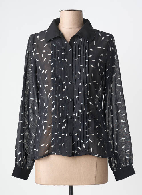 Cămașă țesătură crep mâneci lungi negru ROSALITA MC GEE femme