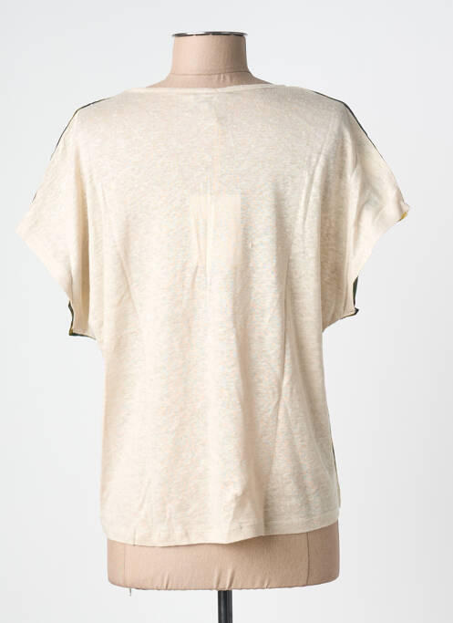 Tricou croială dreaptă mâneci scurte verde LA FEE MARABOUTEE femme