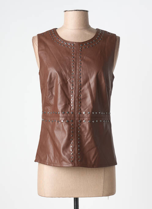 Top elasticitate fără mâneci maro RIVER WOODS femme