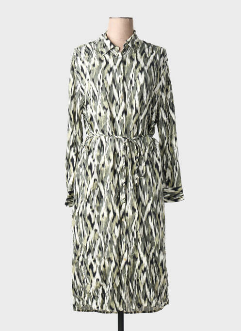 Rochie midi imprimeu fantezie mâneci lungi verde RINO & PELLE femme
