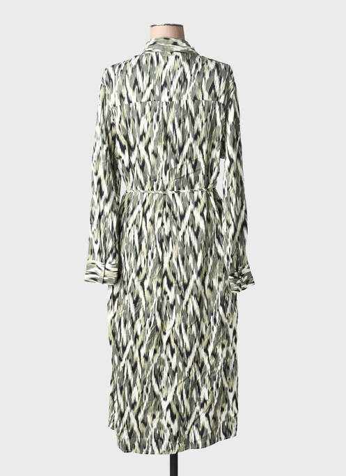 Rochie midi imprimeu fantezie mâneci lungi verde RINO & PELLE femme