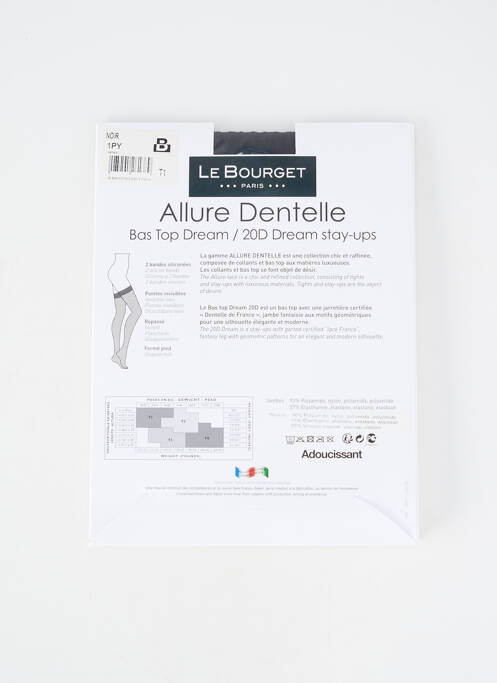 Colanți imprimeu fantezie negru LE BOURGET femme