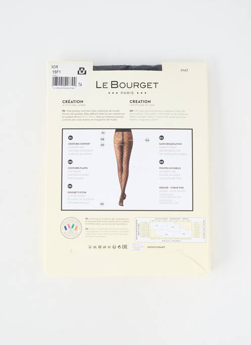 Colanți elasticitate negru LE BOURGET femme