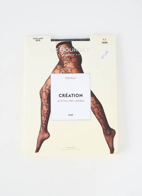 Colanți țesătură transparentă negru LE BOURGET femme