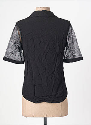 Top elasticitate mâneci scurte negru SCHOOL RAG femeie
