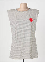 Tricou elasticitate mâneci scurte bej OPULLENCE femme