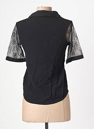 Top elasticitate mâneci scurte negru SCHOOL RAG femeie