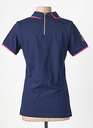 Polo broderie mâneci scurte albastru ARISTOW femeie