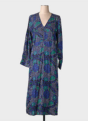 Rochie lungă mâneci lungi mâneci lungi albastru AN' GE femeie