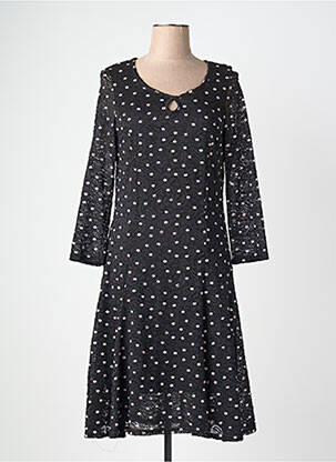 Rochie midi mâneci lungi mâneci lungi negru FIFILLES femeie