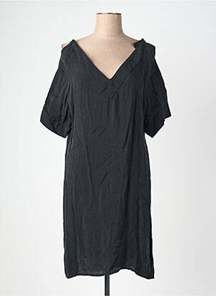 Rochie midi croială fluidă mâneci scurte negru ONE STEP femme