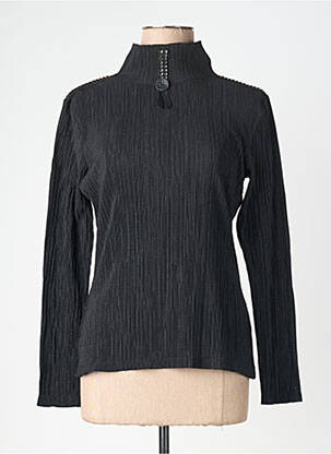 Top elasticitate mâneci lungi negru LO! LES FILLES femeie