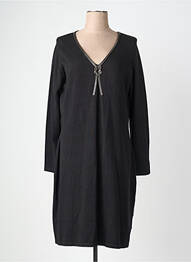 Rochie midi mâneci lungi mâneci lungi negru LEO & UGO femme