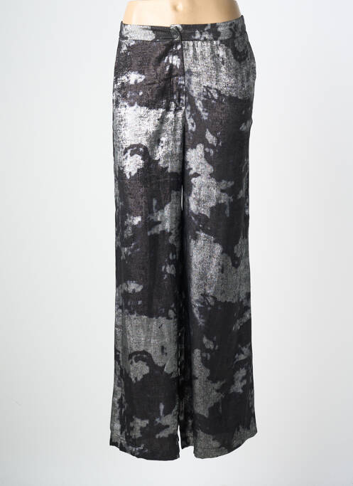 Pantalon drept țesătură crep mărime normală argintiu AN' GE femme