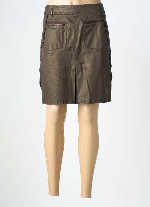 Fustă scurtă buzunare verde ONE STEP femme
