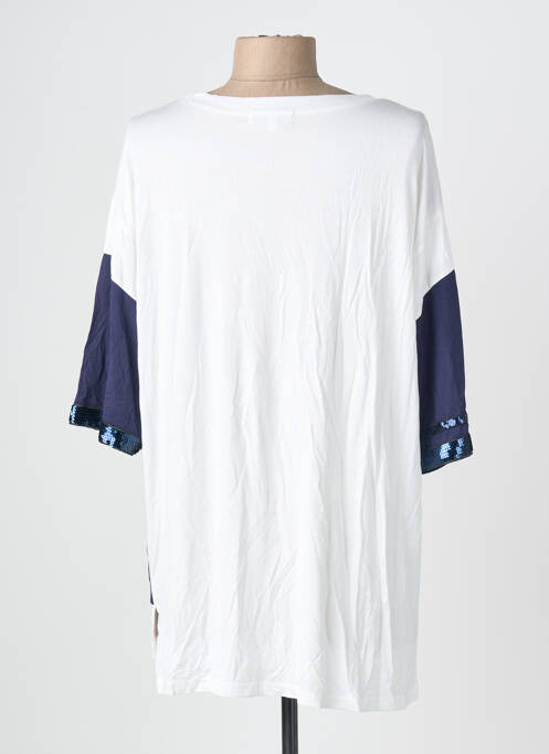 Tricou mâneci trei sferturi mâneci scurte albastru MARINA V femme