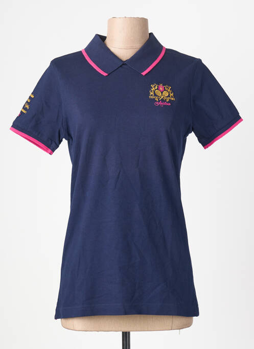 Polo broderie mâneci scurte albastru ARISTOW femme