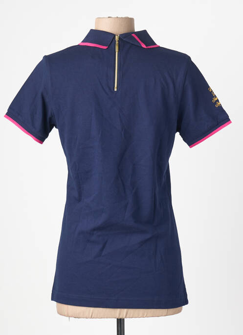 Polo broderie mâneci scurte albastru ARISTOW femme