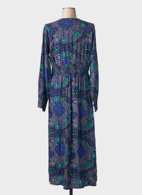 Rochie lungă mâneci lungi mâneci lungi albastru AN' GE femme