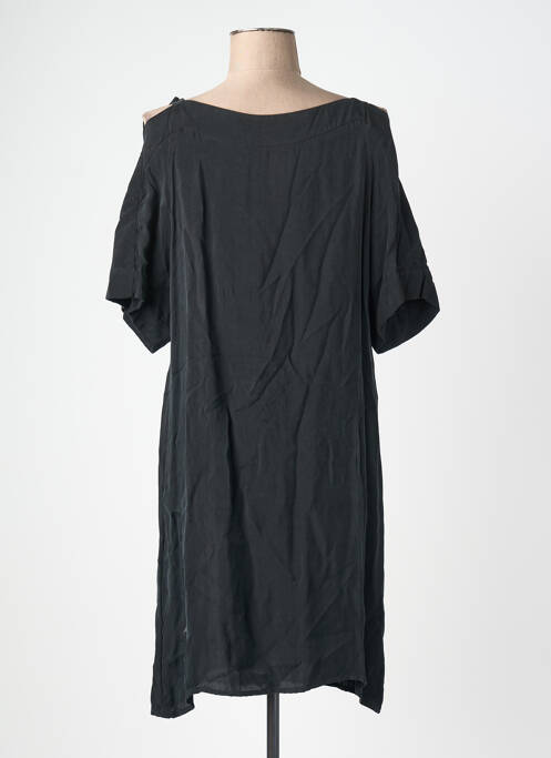 Rochie midi croială fluidă mâneci scurte negru ONE STEP femme
