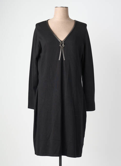 Rochie midi mâneci lungi mâneci lungi negru LEO & UGO femme