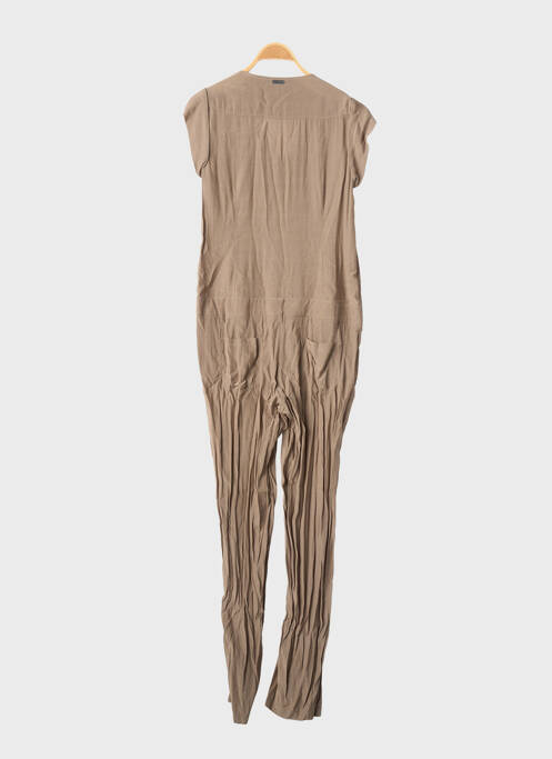 Salopetă-pantalon buzunare mâneci scurte maro CHIPIE femme
