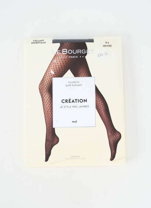 Colanți țesătură transparentă gri LE BOURGET femme