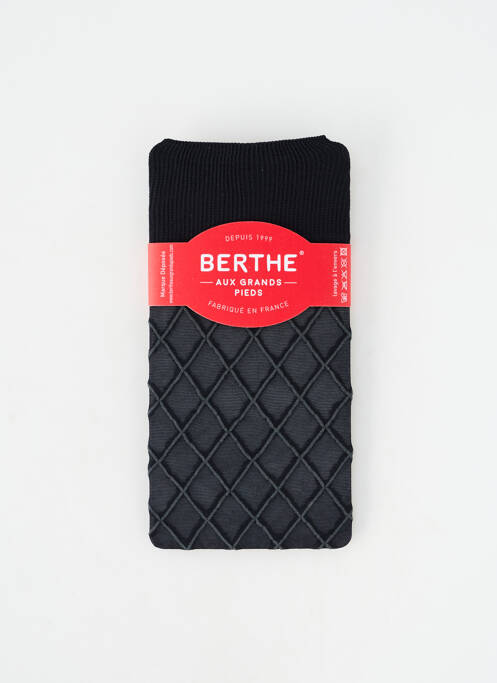 Șosete finisaj cu mansete elastice negru BERTHE AUX GRANDS PIEDS femme