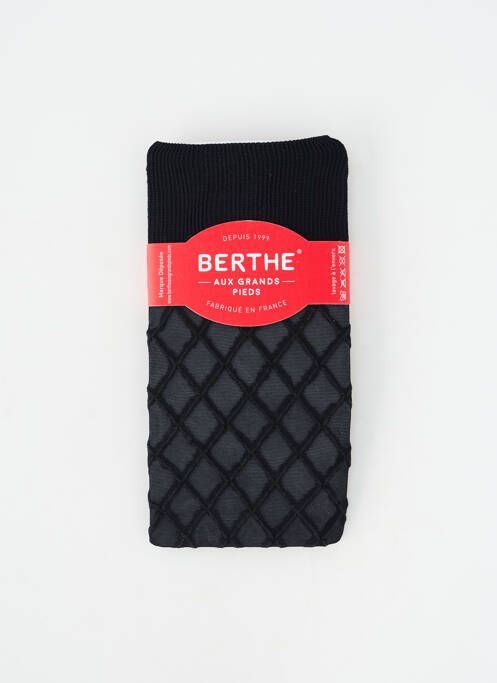 Șosete finisaj cu mansete elastice negru BERTHE AUX GRANDS PIEDS femme