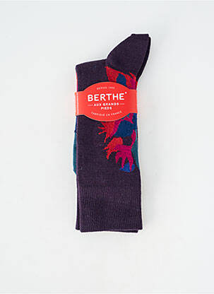 Șosete cusături întărite violet BERTHE AUX GRANDS PIEDS femme