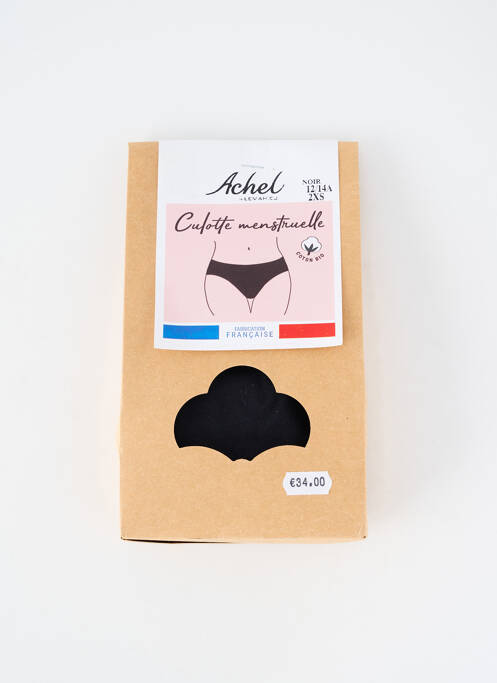 Chiloți-menstruali elasticitate negru ACHEL femme