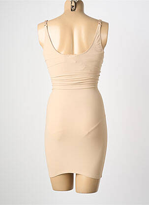 Chilot modelator efect material satinat culoare piersică SANDWICH femeie