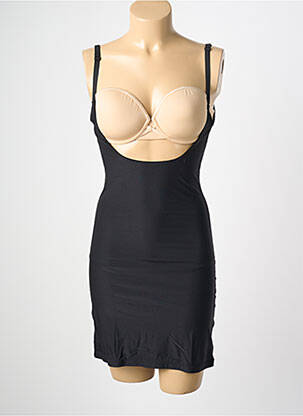 Jupon/fond de rochie țesătură poplin negru SANDWICH femeie