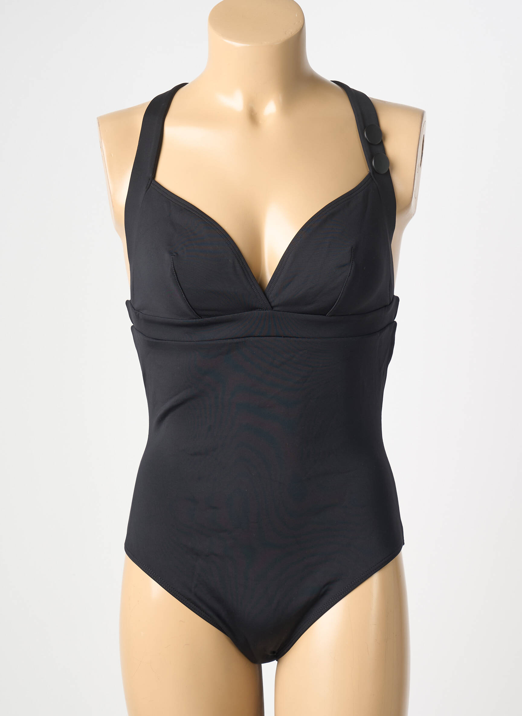 Costum de baie dintr-o singură piesă elasticitate negru SIMONE PERELE femeie