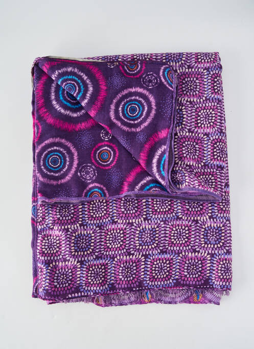 Eșarfă țesătură poplin violet SHANNA femme