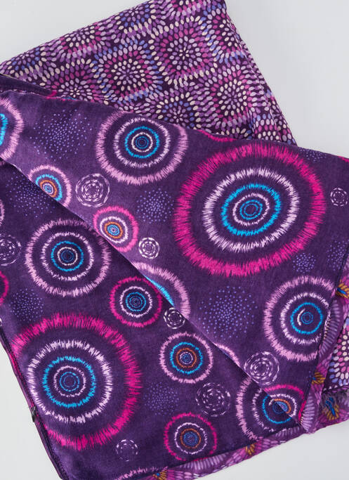 Eșarfă țesătură poplin violet SHANNA femme