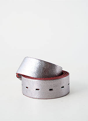Curea efect material satinat argintiu YOLETE femeie