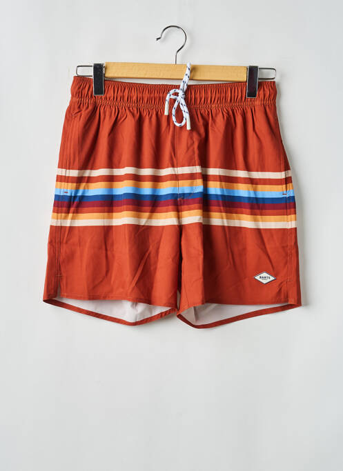 Șort de baie efect material satinat maro BARTS homme