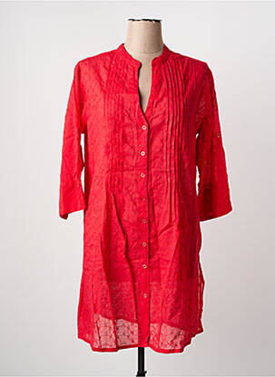 Rochie de plajă guler în v roșu LAGON BLEU femme