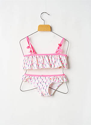 Costum de baie din două piese elasticitate alb LULU CASTAGNETTE fată