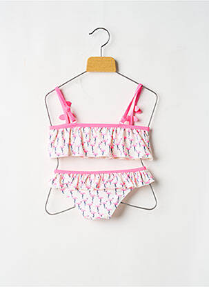 Costum de baie din două piese elasticitate alb LULU CASTAGNETTE fată